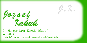 jozsef kakuk business card