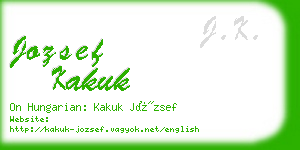 jozsef kakuk business card